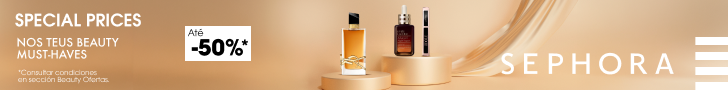 Sephora PT:» Até 50% de desconto numa seleção de produtos.